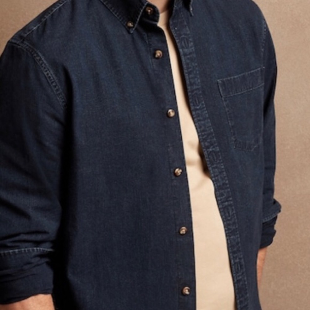 Banana Republic Dark Rinse Button Down